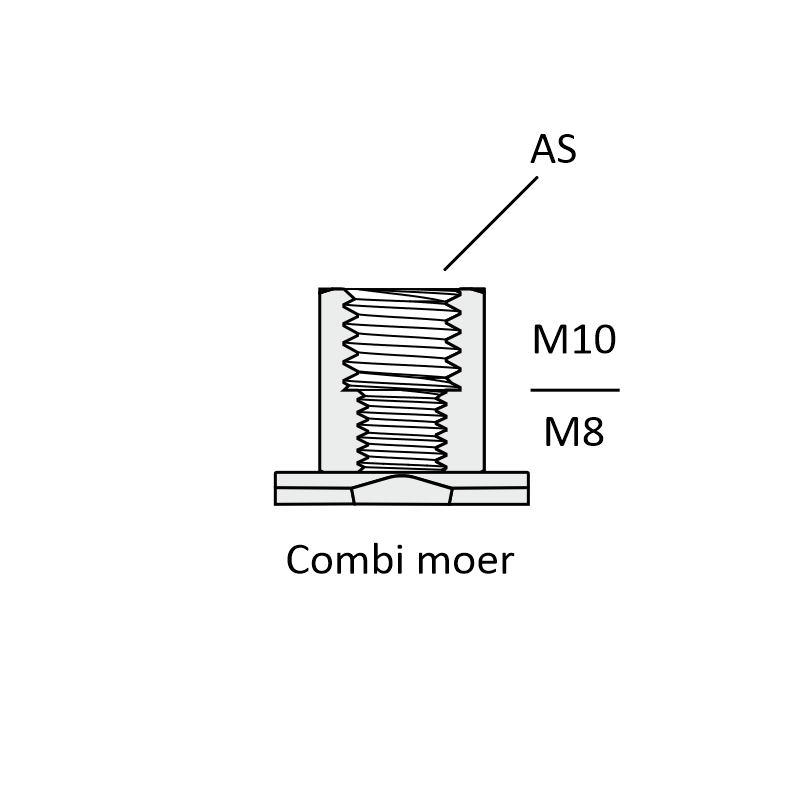 Pijpbeugel RVS-304 met EPDM rubber inlage combimoer