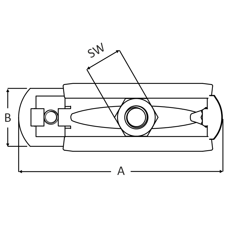 Pijpbeugel voor kunststof leiding met low friction inlage eendelig bovenaanzicht