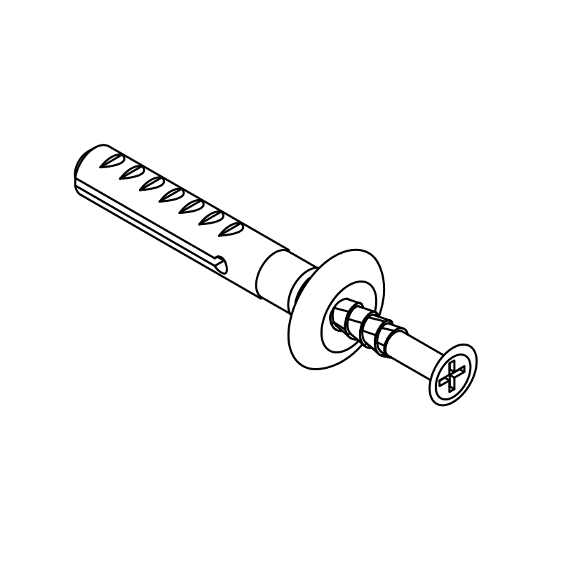 Slagplug championkraag RVS-304 lijntekening