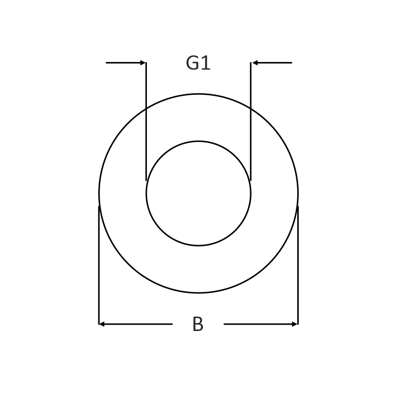 Sluitring DIN 125A bovenaanzicht