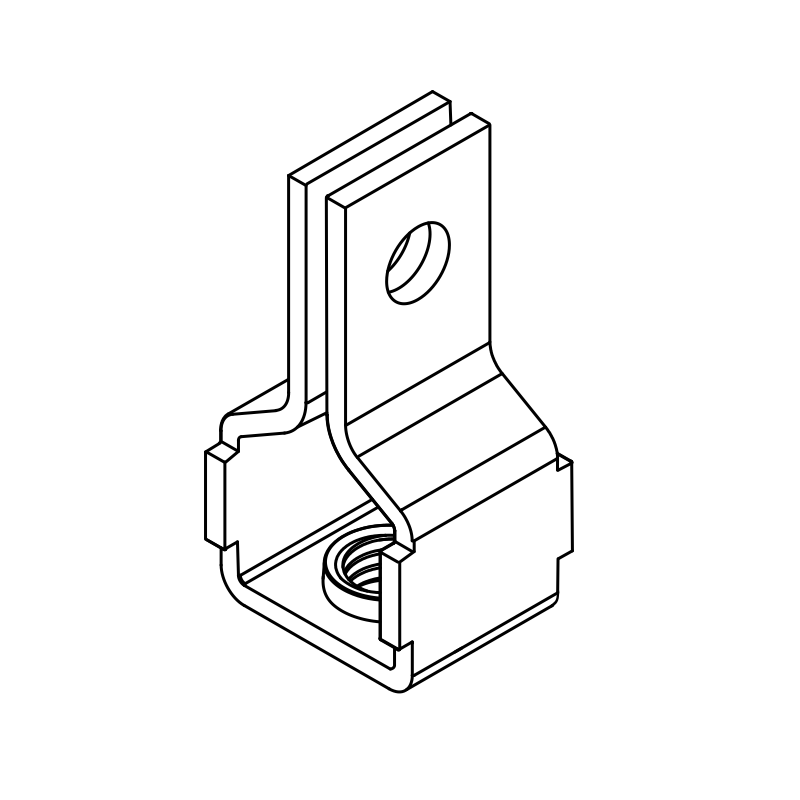 Montage-oog RVS-304 lijntekening