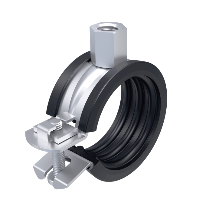Pijpbeugel M8-M10 met EPDM rubber inlage