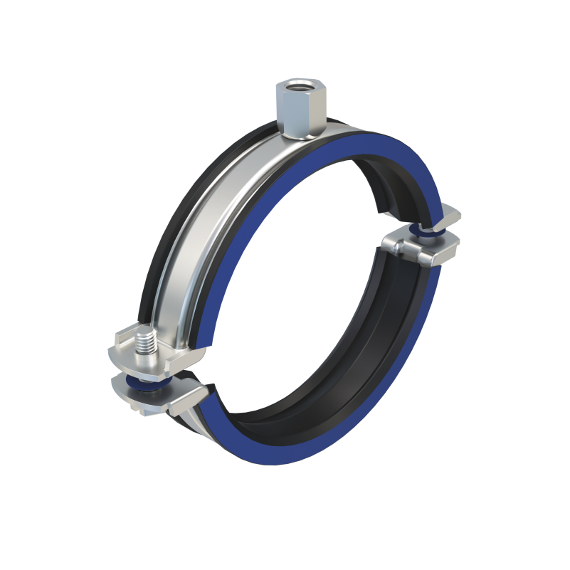 Pijpbeugel RVS-316 met EPDM rubber inlage